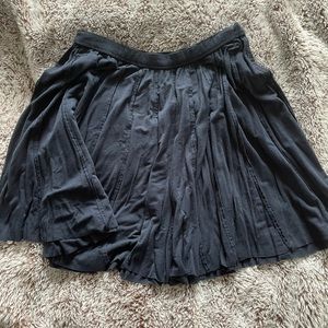 Navy blue light weight pleated skirt